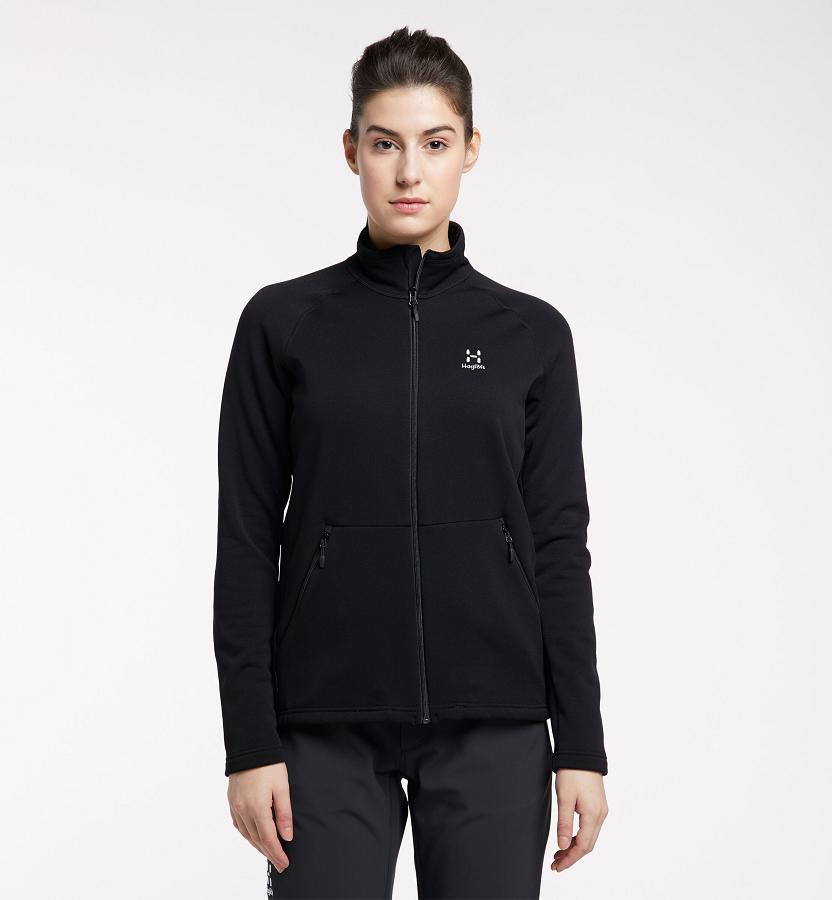 Haglöfs Womens Bungy Fleece Black New Zealand 31047TPCI